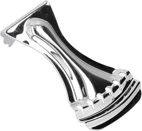 Resonator Guitar Tailpiece for 6 String Dobro Style Slide Guitar Metal Bridge with Pre Installed Mounting Screws, Enhances Tone Sustain, Quick String Change Accessories Silver in Saudi Arabia