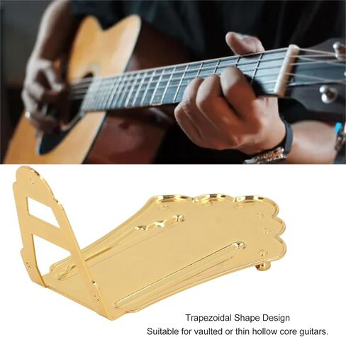 قطعة غيار للغيتار من المعدن الصلب 6 أوتار تصميم شبه منحرف لجيتار الجاز Archtop رنين الصوت المعزز in Saudi Arabia