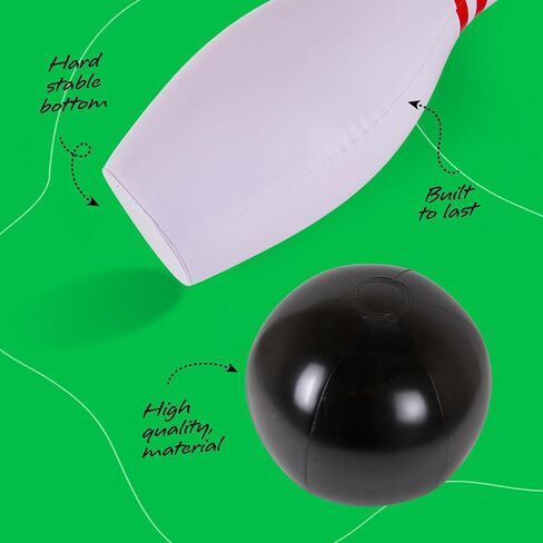 ArtCreativity Giant Inflatable Bowling - Set of 6 Pins - Fun Indoor or Outdoor Games for Kids & Adults - Backyard Christmas, Carnival, Birthday Party Activities for Family - Kids Motor Skills Toy Set in Saudi Arabia