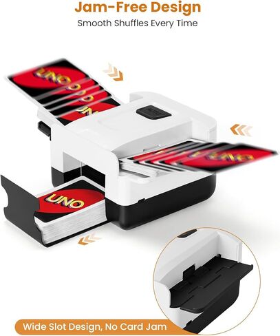 Automatic Card Shuffler 1/2 Deck, One-Click Shuffling Mode, 2000mAh Rechargeable Shuffle Machine with Storage Bag, Electric Playing Card Shuffler for Poker, UNO, Blackjack, Skip-Bo, Phase 10 in Saudi Arabia