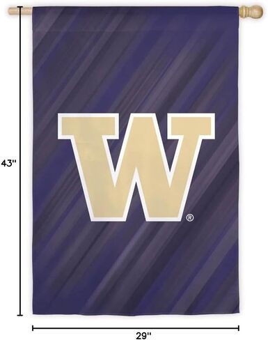 علم Team Sports America Washington Huskies مزدوج الجوانب من الجلد السويدي، 29 بوصة × 43 بوصة in Saudi Arabia