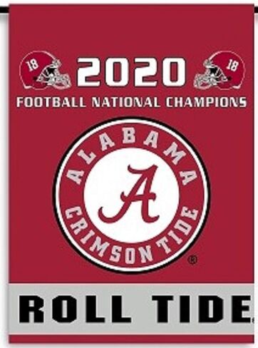 BSI Products Alabama Crimson Tide 2020 Champions Premium 2-Sided Garden Flag House Banner University of in Saudi Arabia