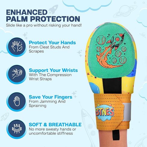 Sliding Mitt for Baseball and Softball – Hand Protection for Runners – Ambidextrous Design, Comfortable & Secure Fit for Kids, Youth and Adults in Saudi Arabia