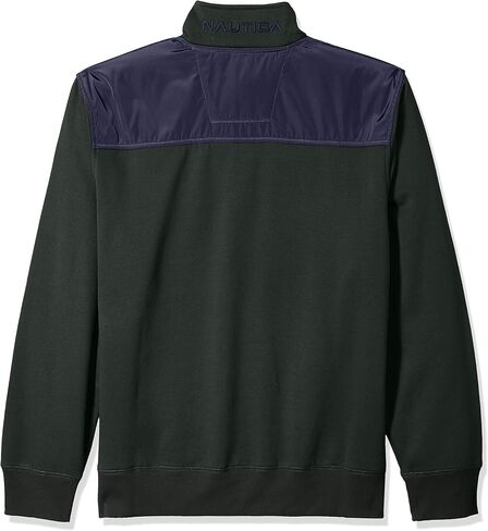 NAUTICA Men's Solid 1/4 Zip Fleece Sweatshirt in Kuwait