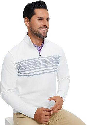 M MAELREG Men's Quarter Zip Pullover Lightweight Mock Neck Long Sleeve Midlayer Athletic Golf Half Zip Sweatshirt for Men in Saudi Arabia