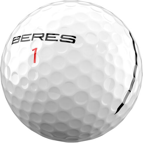 كرات جولف Honma BERES 3S، مسافة طويلة مع سرعة عالية، 3 طبقات مع غطاء Surlyn‌، كرات جولف ناعمة للرجال والنساء المبتدئين للاعبي الجولف الهواة، مثالية للخروج من نقطة الإنطلاق وحول الأخضر، 1 دزينة in Kuwait