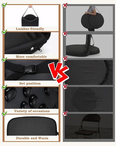 Stadium Seat with Back Support - Stable Bleacher Chairs with Back and Cushion Waterproof Portable Widen Thick 6-Position Reclining Stadium Bleacher for Sport Events in Saudi Arabia
