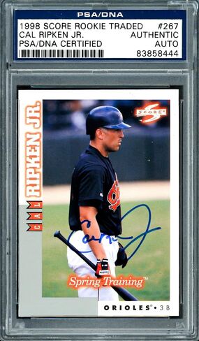 Cal Ripken Jr. Autographed 1998 Score Rookie Traded Card #267 Baltimore Orioles PSA/DNA #83858444 - MLB Autographed Baseball Cards in Saudi Arabia