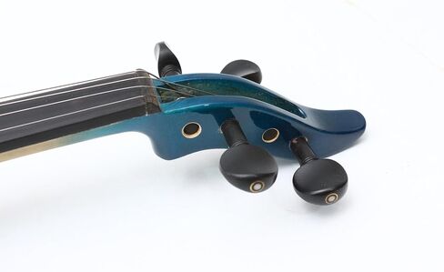 Electric Violin 4/4 Full Size Solid Wood Guitar Shape Body Silent Violin Set for Adults Beginner Practice Electric Fiddle with Ebony Fittings Hard Case & Bow (5 Strings log Color Big Jack) in Kuwait