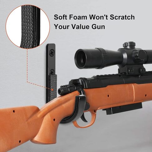 GOHIKING Gun Rack Storage Rifles Shotgun Hooks Wall Mount Hangers for Any Rifles Shotguns Archery Bow with Soft Padding and Heavy Duty Steel… in Saudi Arabia