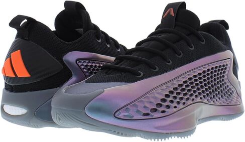 adidas Unisex Big Kids Anthony Edwards 1 Low Iron Metallic Basketball Shoes, Iron Metallic/Core Black/Solar Orange, US 4.5 Big Kids in Saudi Arabia