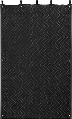 VEVOR Sound Dampening Blankets, Soundproof Curtains with 80 x 48 in, Soundproof Blanket with Grommets, Studio Grommeted Blanket, for Window, Door, Light Blocker, Music Recording, Black in Saudi Arabia