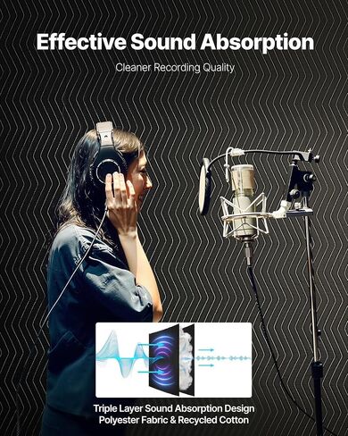 VEVOR Sound Dampening Blankets, Soundproof Curtains with 80 x 48 in, Soundproof Blanket with Grommets, Studio Grommeted Blanket, for Window, Door, Light Blocker, Music Recording, Black in Saudi Arabia