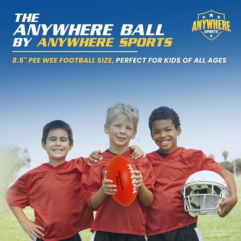 Anywhere Sports - كرة قدم صامتة - إسفنجة إسفنجية للأطفال فائقة النعومة لكرة القدم للصغار - برتقالي in Kuwait
