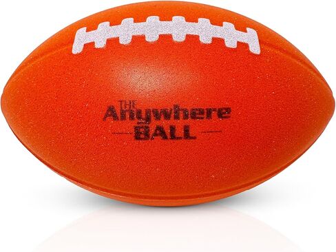 Anywhere Sports - كرة قدم صامتة - إسفنجة إسفنجية للأطفال فائقة النعومة لكرة القدم للصغار - برتقالي in Kuwait