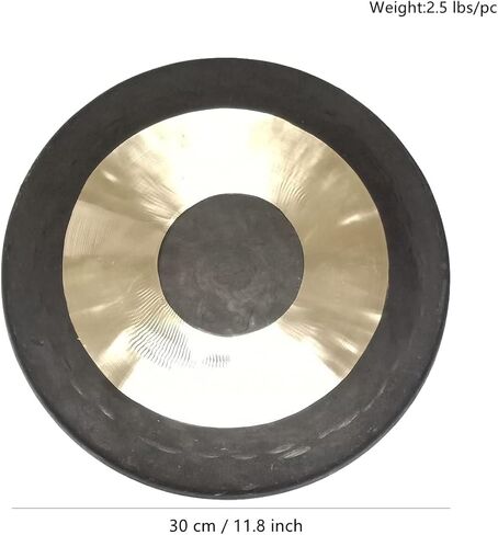 أدوات قرع RUIMIMI Gong، غونغ نحاسي صيني مع مضرب خشبي 11.8 بوصة (30 سم)، مكتب غونغ كبير للتأمل مع مطرقة (11.8 بوصة) in Kuwait