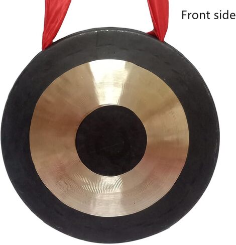 أدوات قرع RUIMIMI Gong، غونغ نحاسي صيني مع مضرب خشبي 11.8 بوصة (30 سم)، مكتب غونغ كبير للتأمل مع مطرقة (11.8 بوصة) in Kuwait