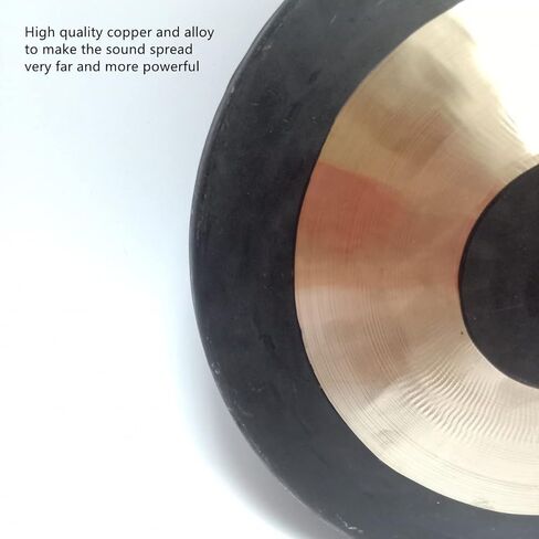 أدوات قرع RUIMIMI Gong، غونغ نحاسي صيني مع مضرب خشبي 11.8 بوصة (30 سم)، مكتب غونغ كبير للتأمل مع مطرقة (11.8 بوصة) in Kuwait