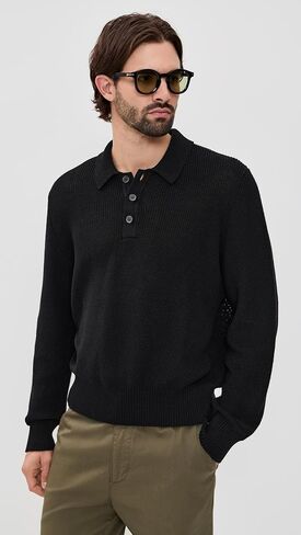 Corridor Men's Long Sleeve Slouchy Polo in Saudi Arabia