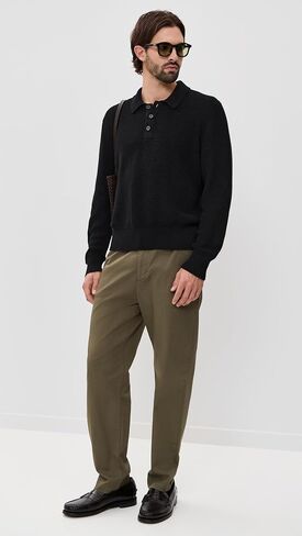 Corridor Men's Long Sleeve Slouchy Polo in Saudi Arabia
