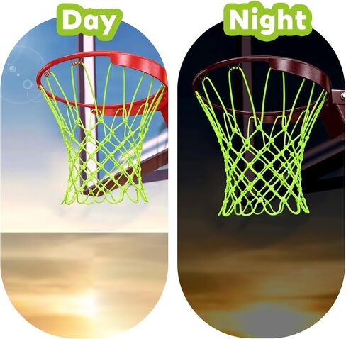 Nightlight Basketball Net Replacement, Basketball Hoop Net, Nylon Basketballs Nets Heavy Duty Outdoor, Fits Outdoor Indoor Standard Rim, All Weather Anti Whip Anti-Entanglement(12 Loops) in Saudi Arabia
