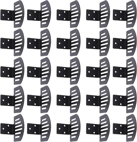 Fockety 25 Pcs Standing Snow Guards, Heavy Duty Carbon Steel Roof Snow Stops with Seal Gaskets & Screws, Prevent Sliding and Ice, Winter Supplies in Saudi Arabia