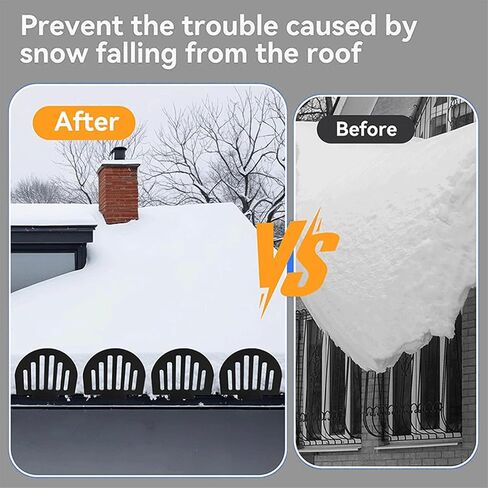 Fockety 25 Pcs Standing Snow Guards, Heavy Duty Carbon Steel Roof Snow Stops with Seal Gaskets & Screws, Prevent Sliding and Ice, Winter Supplies in Saudi Arabia