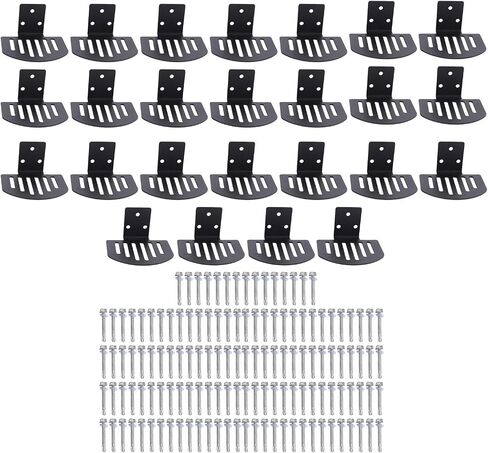 Fockety 25 Pcs Standing Snow Guards, Heavy Duty Carbon Steel Roof Snow Stops with Seal Gaskets & Screws, Prevent Sliding and Ice, Winter Supplies in Saudi Arabia