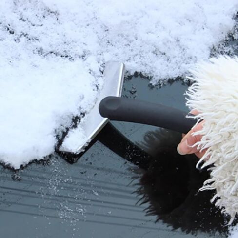 Compact Stainless Steel Snow Shovel for Car Windshield and Window Cleaning, Durable and Portable Design in Saudi Arabia
