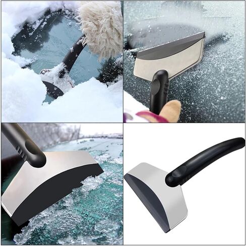 Compact Stainless Steel Snow Shovel for Car Windshield and Window Cleaning, Durable and Portable Design in Saudi Arabia