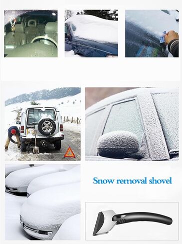 Compact Stainless Steel Snow Shovel for Car Windshield and Window Cleaning, Durable and Portable Design in Saudi Arabia