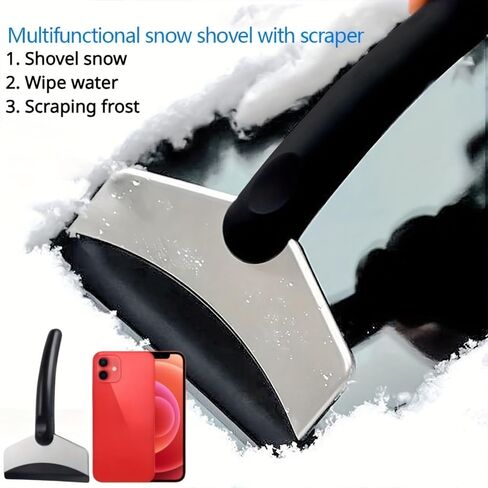 Compact Stainless Steel Snow Shovel for Car Windshield and Window Cleaning, Durable and Portable Design in Saudi Arabia