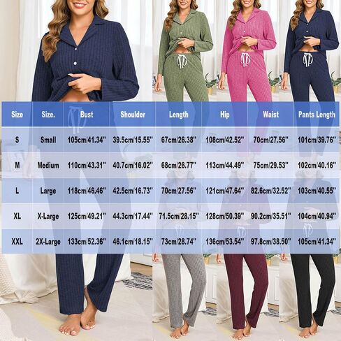 Pajamas for Women 2 Piece Soft Fleece Loungewear Set Button Down Homewear Sets Winter Warm Sleepwear in Saudi Arabia