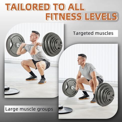 Fitvids Cast Iron 1-Inch Standard Weight Plate for Strength Training & Weightlifting, Multiple Weights Available in Saudi Arabia