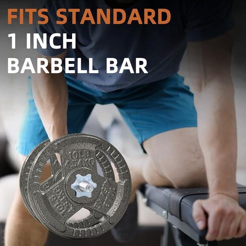 Fitvids Cast Iron 1-Inch Standard Weight Plate for Strength Training & Weightlifting, Multiple Weights Available in Saudi Arabia