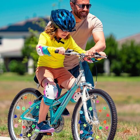 210 قطعة من الخرز المتكلم بالدراجة يتوهج في الظلام، ملون للدراجات، مشبك بلاستيكي لركوب الدراجات، خرز عجلة الدراجة، خرز متنوع الألوان، خرز لتزيين دائري لإصدار أصوات in Kuwait
