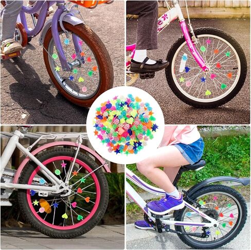 210 قطعة من الخرز المتكلم بالدراجة يتوهج في الظلام، ملون للدراجات، مشبك بلاستيكي لركوب الدراجات، خرز عجلة الدراجة، خرز متنوع الألوان، خرز لتزيين دائري لإصدار أصوات in Kuwait