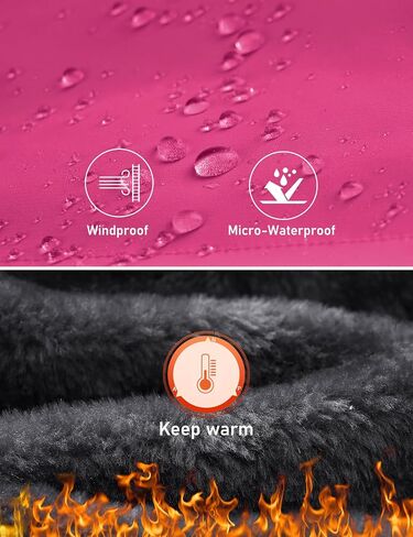 Girls Winter Coats with Removable Hood Waterproof Windproof Warm Fleece Zip Up Outerwear Jackets with Zip Pockets in Saudi Arabia