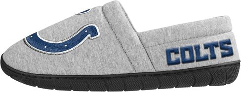 FOCO NFL Men's Officially Licensed Embroidered Primary Logo Gray Team Color Football Sherpa Moccasins Slippers in Saudi Arabia