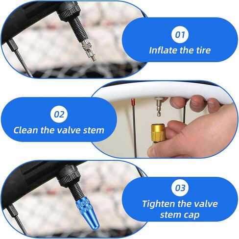 20 Pieces Presta Valve Caps, 10 Colors Bike Valve Cap, Presta Valve Stem Cap Dust Covers Aluminum Bike Tire Caps French Bicycle Air Tire Caps in Saudi Arabia
