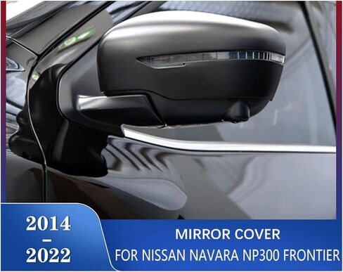 Car Side Door Mirror Cover Compatible with Nissan Navara NP300 Frontier 4WD 2014 2015 2016 2017 2018 2019 2020 2021 2022 Accessories (Color : Black) in Saudi Arabia