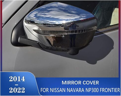 Car Side Door Mirror Cover Compatible with Nissan Navara NP300 Frontier 4WD 2014 2015 2016 2017 2018 2019 2020 2021 2022 Accessories (Color : Black) in Saudi Arabia
