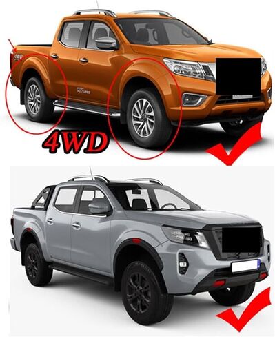 Car Side Door Mirror Cover Compatible with Nissan Navara NP300 Frontier 4WD 2014 2015 2016 2017 2018 2019 2020 2021 2022 Accessories (Color : Black) in Saudi Arabia