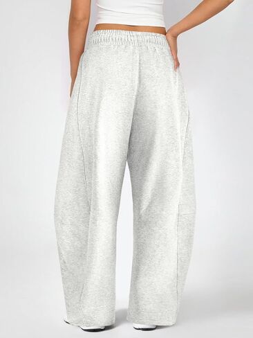 Womens Barrel Sweatpants Wide Leg Sweat Pants for Women Elastic Waisted Drawstring Pants Casual Athletic Fall Clothes in Kuwait
