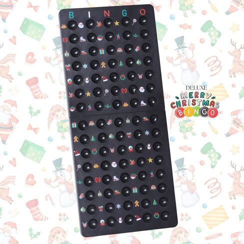 Deluxe Christmas Bingo Set - 8 Inch Metal Cage with Random Ball Selector, 50 Holiday Bingo Cards. Perfect for Family Game Nights, Christmas Parties, Large Groups & Senior Activities. in Saudi Arabia