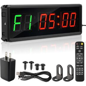 Upgraded LED Gym Timer Clock for Home Gym | Gym Interval Workout | 5 Display Modes| Count Down & Up | Stopwatch | Workout Clock for Boxing/EMOM/Tabata/FBG/Stopwatch Fitness Times in Saudi Arabia