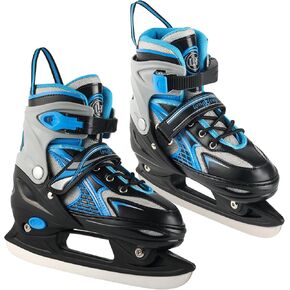 Adjustable Ice Skates for Kids Boys & Girls, 4 Sizes Adjustable, Warm & Comfortable Lining for Beginners-Ages 3-12, Outdoor & Ice Rink Skating Shoes in Saudi Arabia