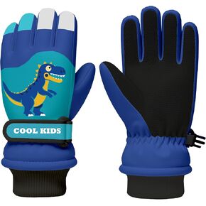 Kids Winter Snow Ski Gloves, Waterproof Cold Weather Insulated Outdoor Snowboard Gloves for Toddler Boys 3-11Y in Saudi Arabia