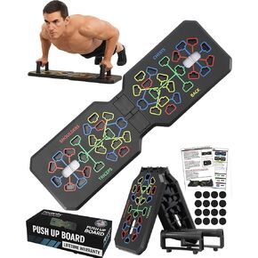 Push Up Board Fitness, Foldable 20 in 1 Push Up Bar at Home Gym, Multi-Functional Pushup Stands for Chest Muscle Exercise, Pushup Stands for Strength Training Portable Exercise Equipment for Men & Women in Saudi Arabia