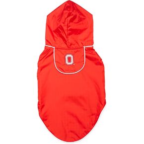 The License House Ohio State Buckeyes Dog Slicker Jacket, Adjustable Rain Jacket with Harness Hole, Red - XL in Saudi Arabia
